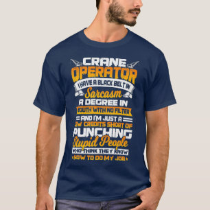 T-shirt Cadeaux d'opérateur de grue Funny Hook Oper8r Pre