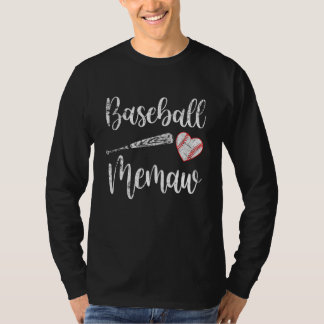 T-shirt Cadeaux drôles de baseball Memaw vintage baseball