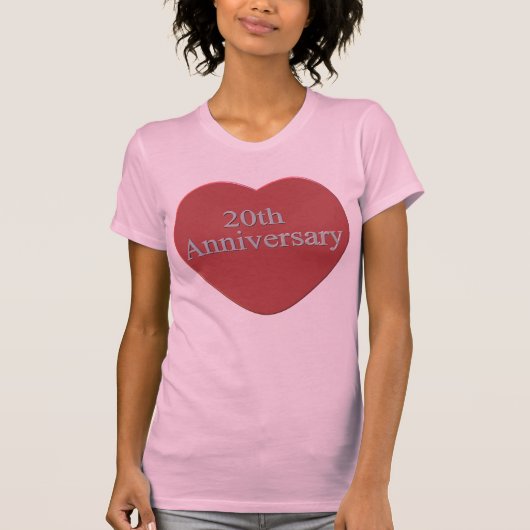T-shirt Cadeaux du 20e anniversaire du Mariage (Devant)
