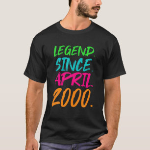 T-shirt Cadeaux du 20e anniversaire - Légende depuis avril