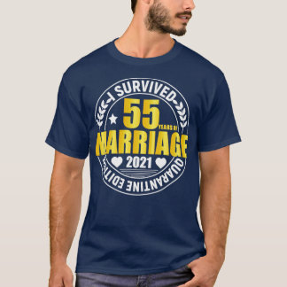 T-shirt Cadeaux du 55e anniversaire du Mariage 55 ans