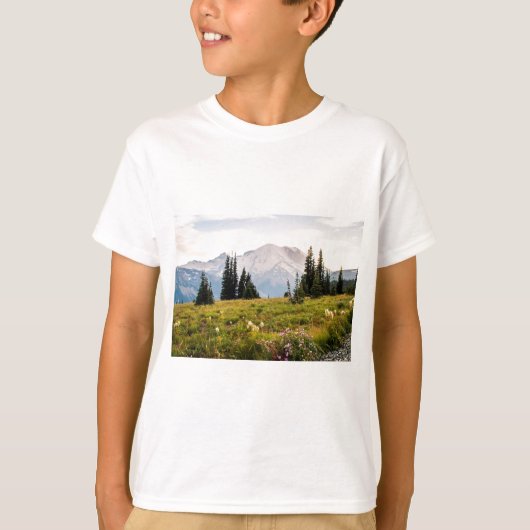 T-shirt Cadeaux du mont Rainier de lever de soleil (Devant)