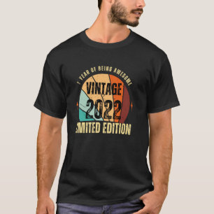 T-shirt Cadeaux d'un an Vintage 2022 Edition limitée