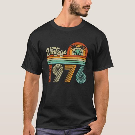 T-shirt Cadeaux faits en 1976 50 ans Né en 1976 1976 (Devant)