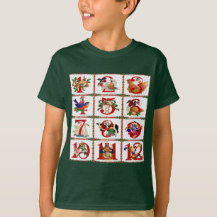 T-Shirt Cadeaux Impression Patchwork 12 Jours De N