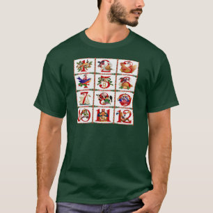 T-Shirt Cadeaux Impression Patchwork 12 Jours De N
