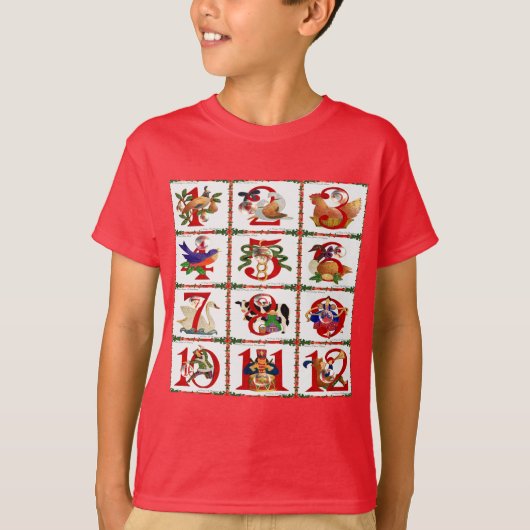 T-Shirt Cadeaux Impression Patchwork 12 Jours De N (Devant)