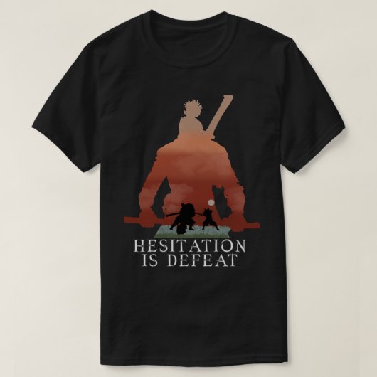 T-shirt Cadeaux Jour L'Hésitation Sekiro Est Défaite Graph (Design devant)