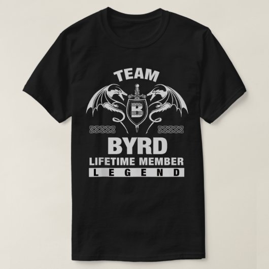 T-shirt Cadeaux membres à vie de l'équipe BYRD (Design devant)