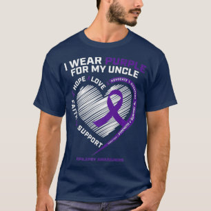 T-shirt Cadeaux mignonnes Épilepsie Produits Purple Oncle