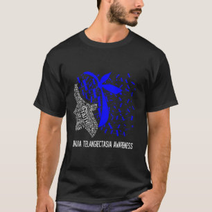 T-shirt Cadeaux Nous Portons Bleu Pour Ataxia Telangiectas