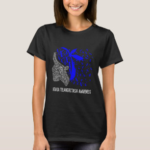 T-shirt Cadeaux Nous Portons Bleu Pour Ataxia Telangiectas