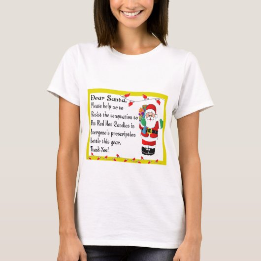 T-shirt Cadeaux orientés de Noël drôle de pharmacien (Devant)