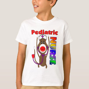 T-shirt Cadeaux pédiatriques d'infirmière de singe de