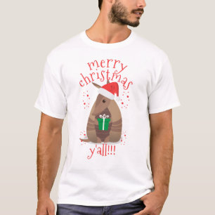 T-shirt Cadeaux père Noël Armadillo Texas