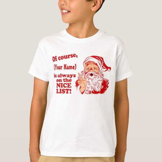 T-shirt Cadeaux personnalisés de Noël (Devant)
