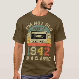 T-shirt Cadeaux pour 80 ans Je ne suis pas vieux je suis c