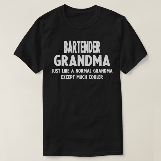 T-shirt Cadeaux Pour Grand-Mère De Barman (Design devant)