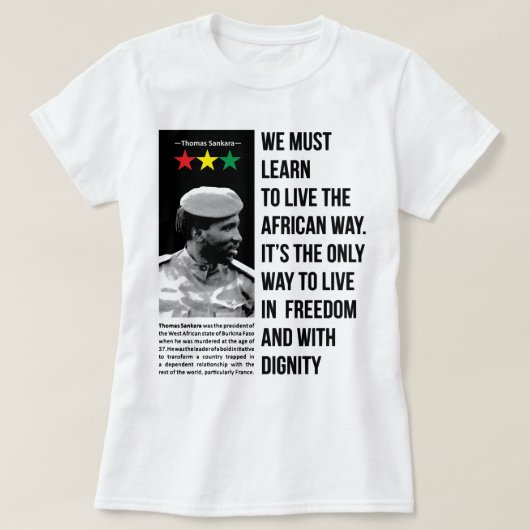 T-shirt Cadeaux Pour Hommes Che Guevara Thomas De Sankara (Design devant)