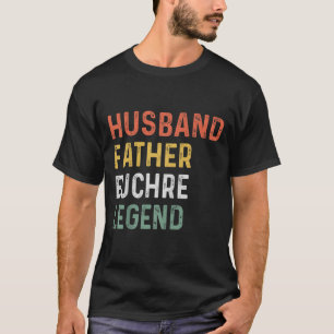 T-shirt Cadeaux Pour Les Joueurs Euchre Fête des pères Rét