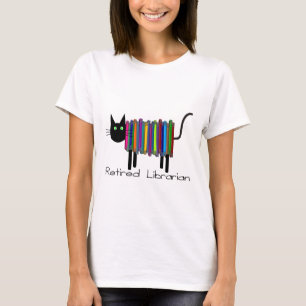 T-shirt Cadeaux retirés de chat de livre de bibliothécai