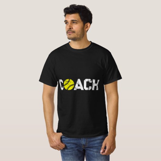 T-shirt Cadeaux Softball Coaches Appréciation - Softball C (Devant entier)