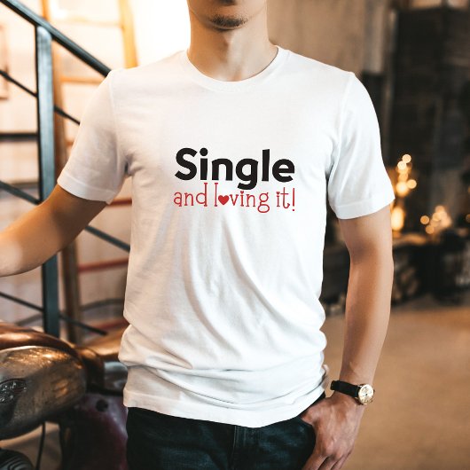 T-shirt Cadeaux tendance Single Love mignon Anti-Valentine