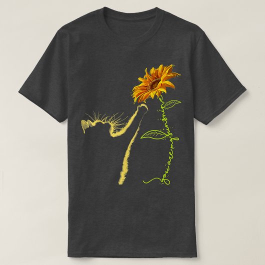 T-shirt Cadeaux Tournesol Chat Pour Amoureux de les chats, (Design devant)