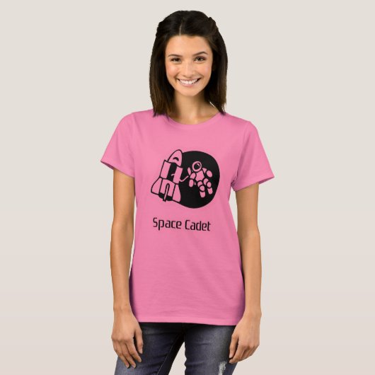 T-shirt Cadet de l'espace Motif Cravate rose Tee - shirt t (Devant entier)