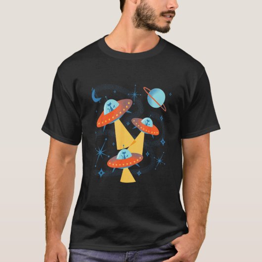T-shirt Cadets de l'espace de l'ère atomique Chats dans la (Devant)