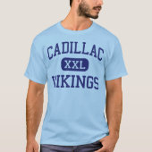 T-shirt Cadillac Vikings Middle Cadillac Michigan (Devant)