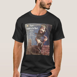T-shirt Cadre Classique Musical Fiddler Design Sur Le Toit