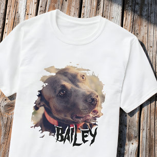T-shirt Cadre de Brosse de Nom de Animal de Compagnie Pers