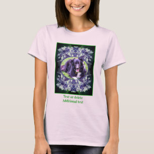 T-shirt Cadre de pétales Blue Hydrangea Créez votre propre