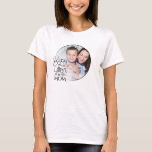 T-shirt Cadre de Photo d'Anniversaire Minimaliste Calligra