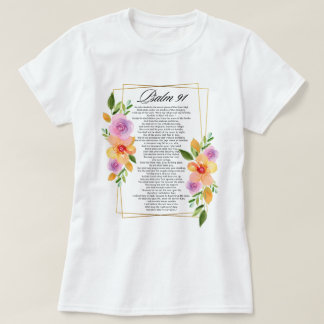 T-shirt Cadre géométrique floral Psalm 91