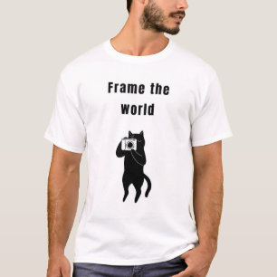 T-shirt Cadre le monde Drôle Chat