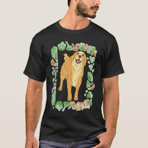 T-shirt Cadre photo Chien Retriever doré Gemstone