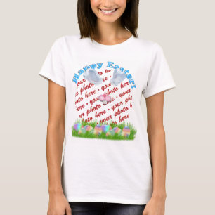 T-shirt Cadre photo de Pâques Bunny Ears