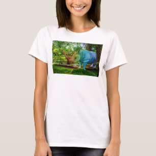 T-shirt Cadre tropical luxuriant de SlipperyJoe rhinoceros