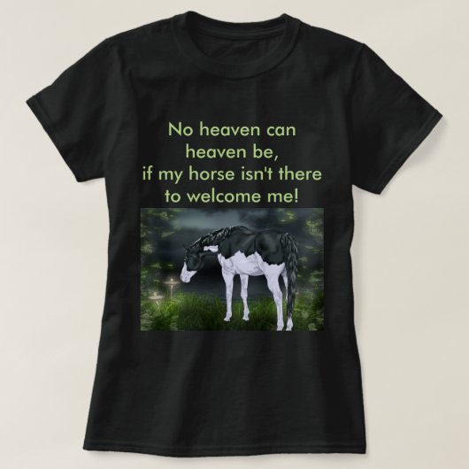 T-shirt Cadres noir et blanc Overture Paint Horse (Design devant)