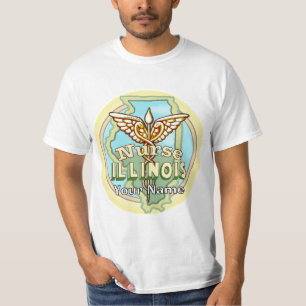 T-Shirt Caducée d'infirmière de l'Illinois