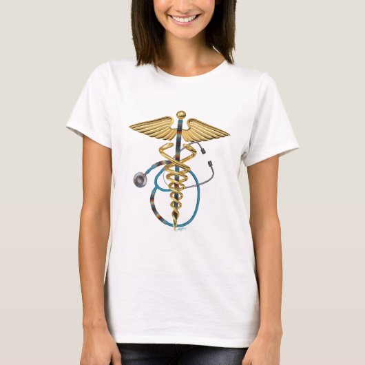 T-shirt Caducée et stéthoscope (Devant)