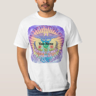 T-shirt Caducée floral Infirmière RN