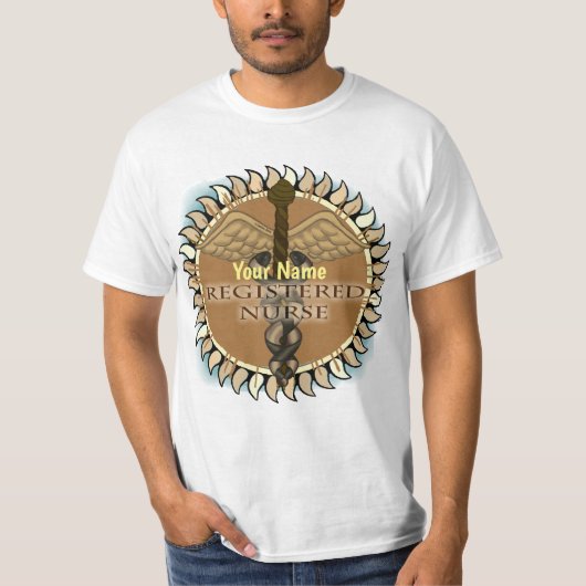 T-shirt Caduceus, infirmière autorisée personnalisée T-shi (Devant)