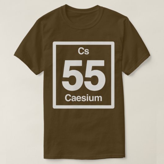 T-shirt Caesium Cs, Éléments Périodiques Du Tableau, 55e A (Design devant)
