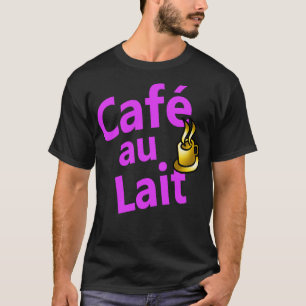 T-shirt Caf au Lait Français pour café avec lait