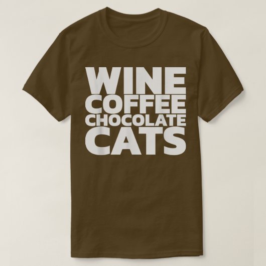 T-shirt Café à vin Chocolat Chats258 (Design devant)