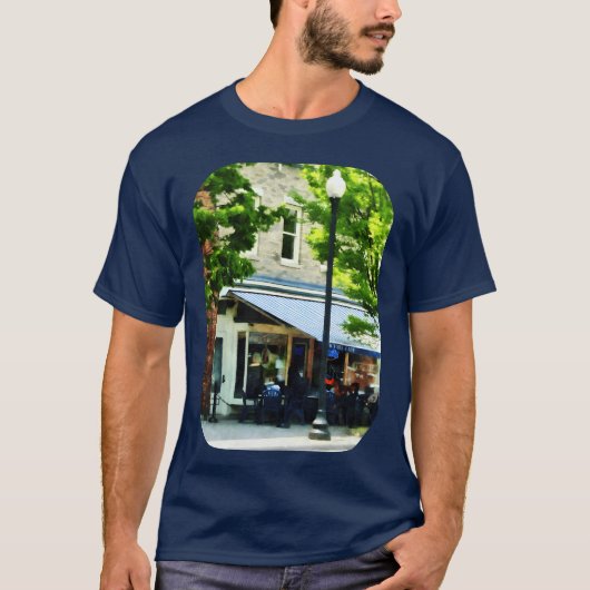 T-shirt Café Albany NY rétro (Devant)