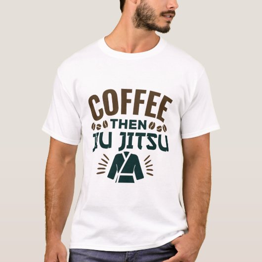 T-shirt Café Alors Jiu Jitsu BJJ Jiujitsu (Devant)